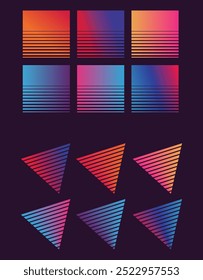 Retro future shape, abstract background, vector