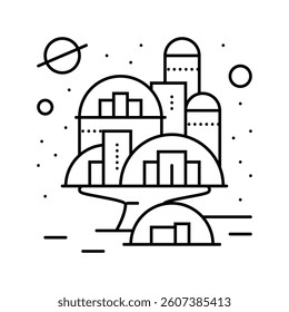 retro futurism cyberpunk line icon vector. retro futurism cyberpunk sign. isolated contour symbol black illustration