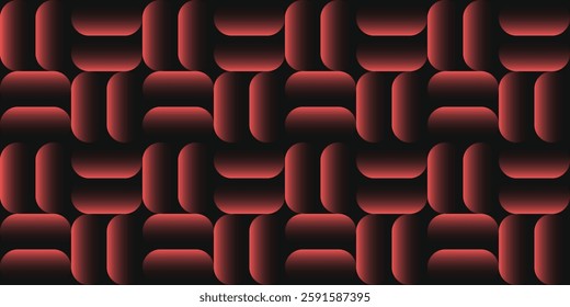 Retro Futurism Seamless Pattern Vivid Color, Abstract Vector Background. Endless Geometric Structure Abstraction for Wallpaper, Rounded Shapes Loopable Halftone Art Illustration
