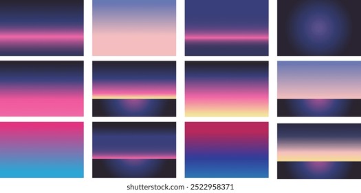 Retro futuristic bacground, vector, gradation retro future