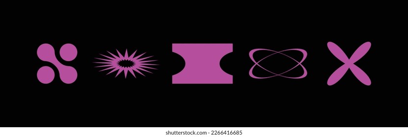 Retro futurista para elementos de diseño