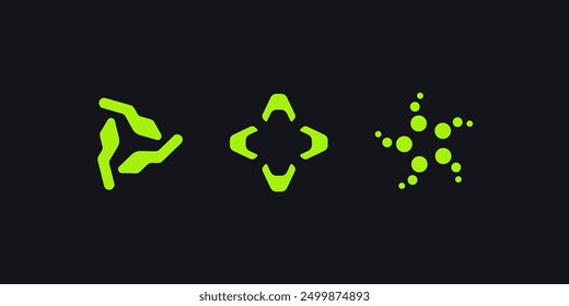 Retro futuristic elements asset. Y2k style acid abstract graphic geometric symbols and objects. 2000s style elements for posters, banner, covers, streetwear, social media, party. Y2K aesthetics