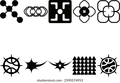 Retro Futuristic Elements For Design