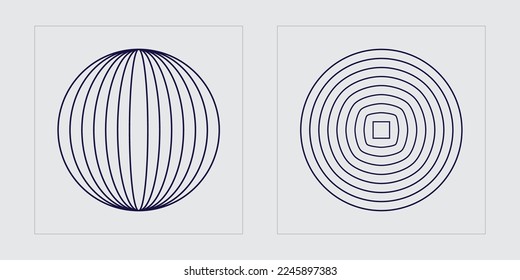 Elementos retro futuristas para el diseño. Gran colección de símbolos geométricos gráficos abstractos. Plantillas para notas, carteles. Antidiseño. Ilustración del vector