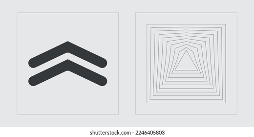 Retro futuristic elements for design. Big collection of abstract graphic geometric symbols. Flat minimalist icons. Retro Futurist. Vector illustration
