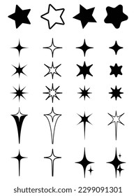 Elementos retro futuristas para el diseño. Gran colección de símbolos y objetos geométricos gráficos abstractos en estilo y2k