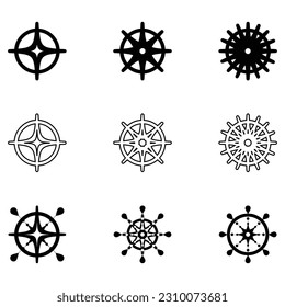 Retro futuristic elements for design. Big collection of abstract graphic geometric symbols and objects in y2k style