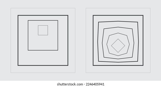 Retro futuristic elements for design. Brutalism star and flower shapes. Elements for graphic decoration. Isolated on black background. Vector illustration