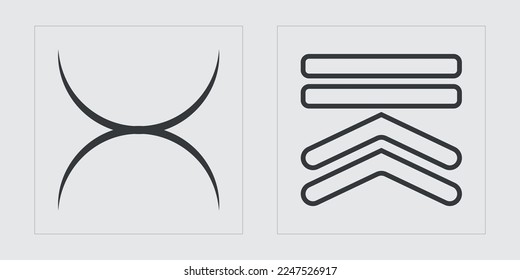 Retro futuristic elements for design. Brutalism star and flower shapes. Templates for notes, posters. Retro Futurist. Vector illustration