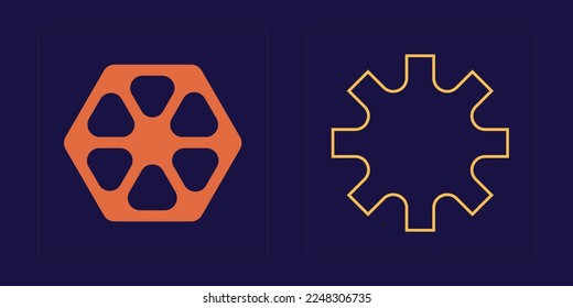 Elementos retro futuristas para el diseño. Estrellas y formas florales de Brutalismo. Formas abstractas modernas. Antidiseño. Ilustración del vector