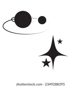Retro futuristic elements for design. Collection of abstract graphic geometric symbols and objects in y2k style. Templates for  banners, stickers, business cards