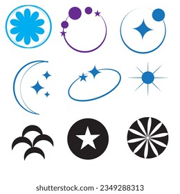 Retro futuristic elements for design. Collection of abstract graphic geometric symbols and objects in y2k style. Templates for  banners, stickers, business cards