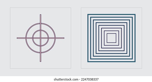 Retro futuristic elements for design. Extraordinary Graphic Assets. Cyberpunk elements. Anti-design. Vector illustration