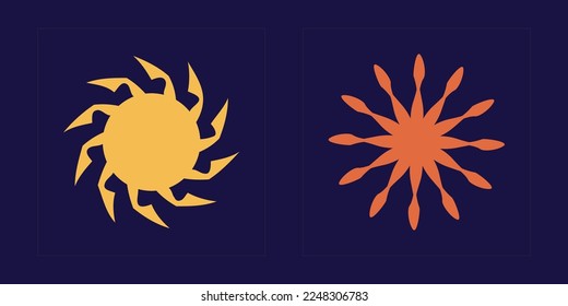 Retro futuristic elements for design. Extraordinary Graphic Assets. Cyberpunk elements. Stars, starburst . Vector illustration