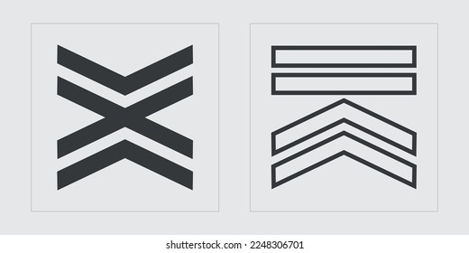 Retro futuristic elements for design. Retro futuristic graphic ornaments. Elements for graphic decoration. Isolated on black background. Vector illustration