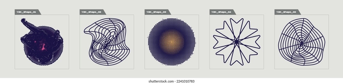 Retro futuristic elements for design. Large set of retro objects for design. For modern T-shirts designed. Retro Futurist. Vector illustration