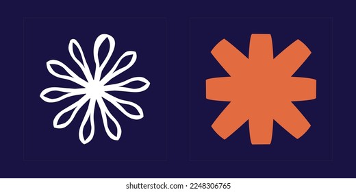 Retro futuristic elements for design. Large set of retro objects for design. Modern abstract forms. Projects, posters, banners. Vector illustration