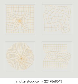 Elementos retro futuristas para el diseño. Gran conjunto de objetos retro para el diseño. Plantillas para notas, carteles. Proyectos, afiches, pancartas. Ilustración del vector
