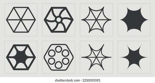 Retro futuristic elements for design. Large set of retro objects for design. Objects in y2k style. Retro Futurist. Vector illustration