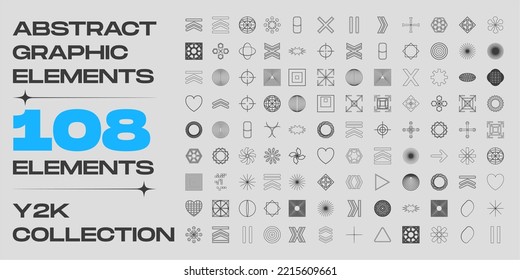 Elementos retro futuristas para el diseño. Elementos geométricos minimalistas. Resumen de las formas bauhaus. El brutalismo brillante forma. Ilustración del vector
