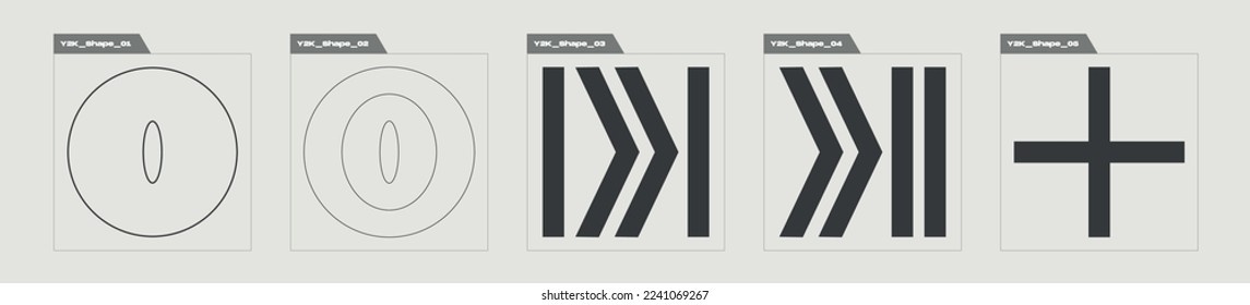 Retro futuristic elements for design. Rave psychedelic retro futuristic set. For modern T-shirts designed. Retro Futurist. Vector illustration