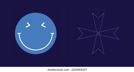 Retro futuristic elements for design. Rave psychedelic retro futuristic set. Elements for graphic decoration. Anti-design. Vector illustration