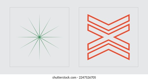 Retro futuristic elements for design. Rave psychedelic retro futuristic set. Flat minimalist icons. Anti-design. Vector illustration