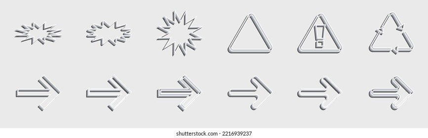 Retro futuristic elements for design. Trendy geometric design elements. Simple shapes forms. Cyber neo futuristic. Vector illustration