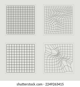 Retro futuristic elements for design. Trendy geometric postmodern figures. Elements for graphic decoration. Retro Futurist. Vector illustration