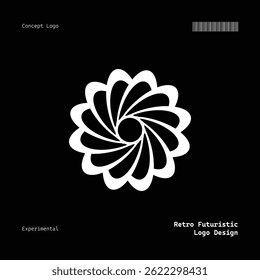 Retro Futuristic Minimalist Logo Design For Clothing Brand, Fashion, Poster, Music, Templates and etc