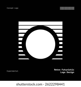 Retro Futuristic Minimalist Logo Design For Clothing Brand, Fashion, Poster, Music, Templates and etc