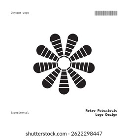 Retro Futuristic Minimalist Logo Design For Clothing Brand, Fashion, Poster, Music, Templates and etc