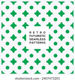 Motif vectoriel rétro futuriste harmonieux 