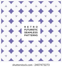 Motif vectoriel rétro futuriste harmonieux 