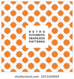 Décoration vectorielle rétro motif futuriste harmonieux