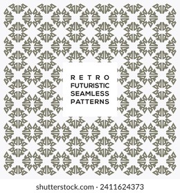 Decoración vectorial de patrones retro futurista sin costuras