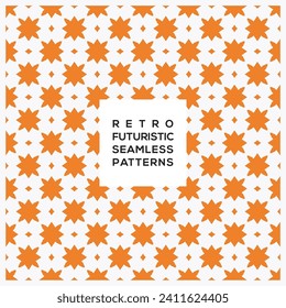 Décoration vectorielle rétro motif futuriste harmonieux