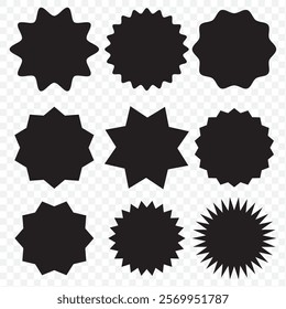 Retro futuristic sparkle icons collection. Set of star shapes. Abstract cool shine effect sign vector design. Templates for design, posters, projects, banners, logo, and business cards