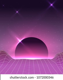 Retro futuristic vector background
