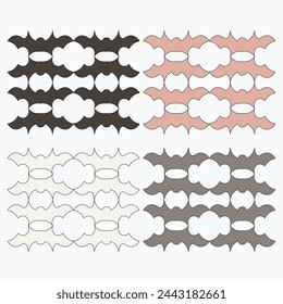 Retro futuristic vector minimalistic Posters with silhouette basic figures, extraordinary graphic elements of geometrical shapes composition, Modern monochrome print brutalism, set 4