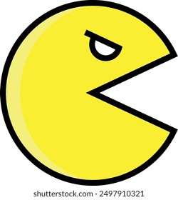 Retro game character. Fun kid arcade icon