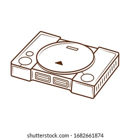 Retro Game Color Book, Line Old Game Retro Doodle for kids, Cute, Simple, Cartoon, Drawing, Kids. Suitable for Book, Drawing, Sketch, Doodle, Illustration, Vector Illustration