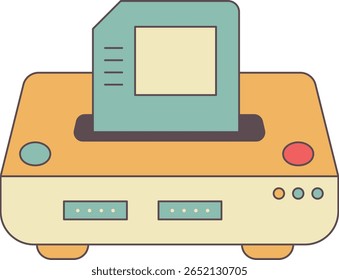 Console de jogo retrô com ilustração de cartucho