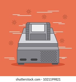 retro game console and cassette video