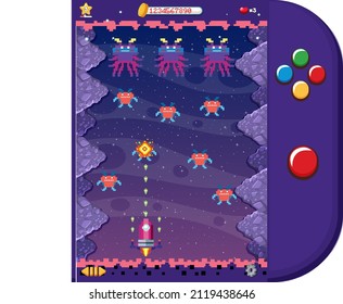 Retro game console isolated illustration