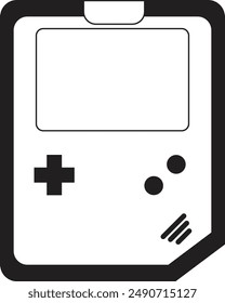 Retro Game Console Silhouette. Flat Vector Illustration.