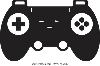 Silueta de consola de juegos retro. Ilustración vectorial plana.