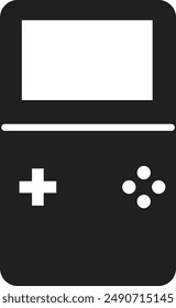 Retro Game Console Silhouette. Flat Vector Illustration.