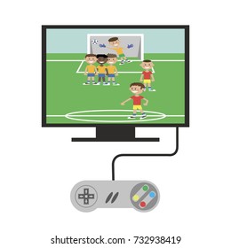 retro game console. vector illustration