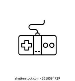 Ícone do controlador de jogo retrô: design minimalista para entusiastas de jogos